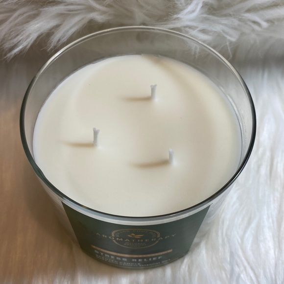 “Stress-Relief: Eucalyptus+Spearmint” BBW-WB Collection, 3-Wick Candle, NWT base - Picture 2 of 5